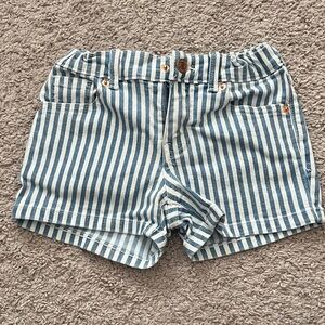 Cat & Jack Blue and White Striped Denim Shorts